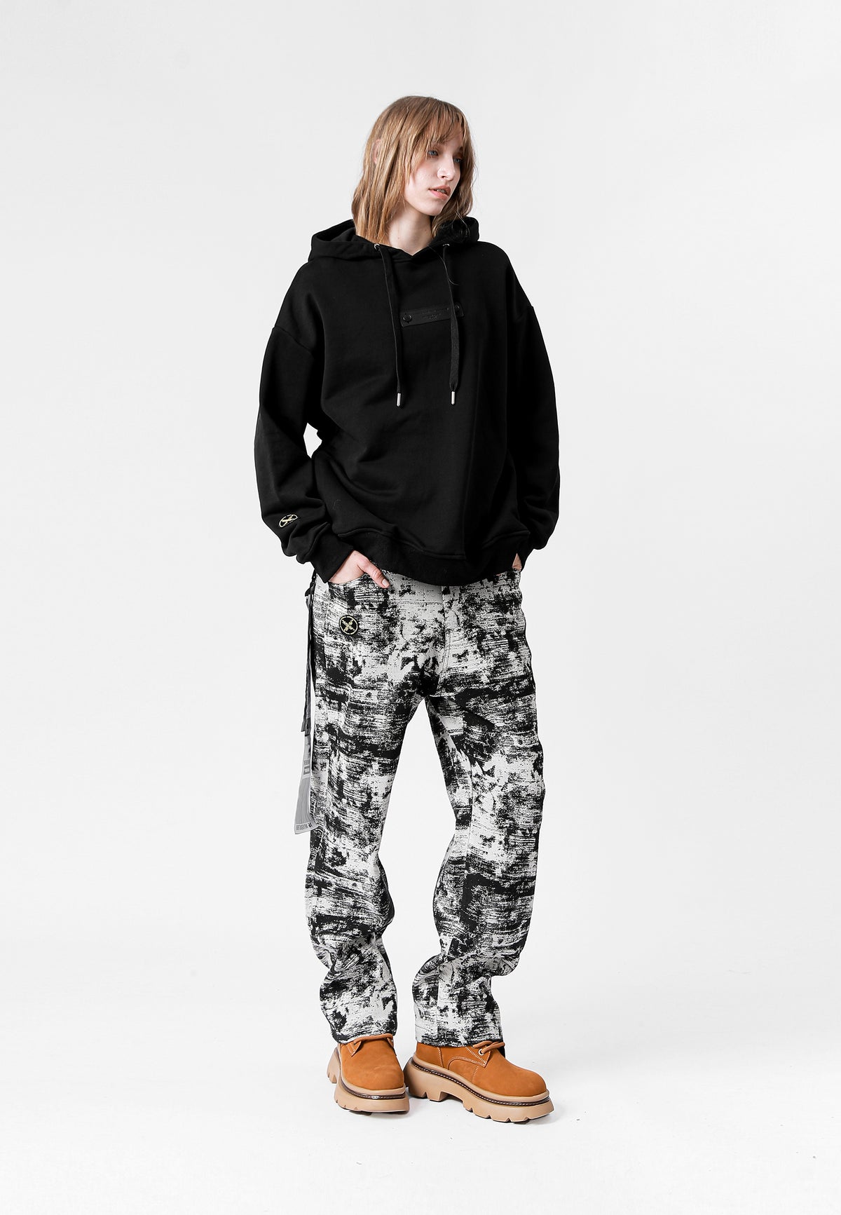 SUDADERA MWM JACQUARD CON CAPUCHA