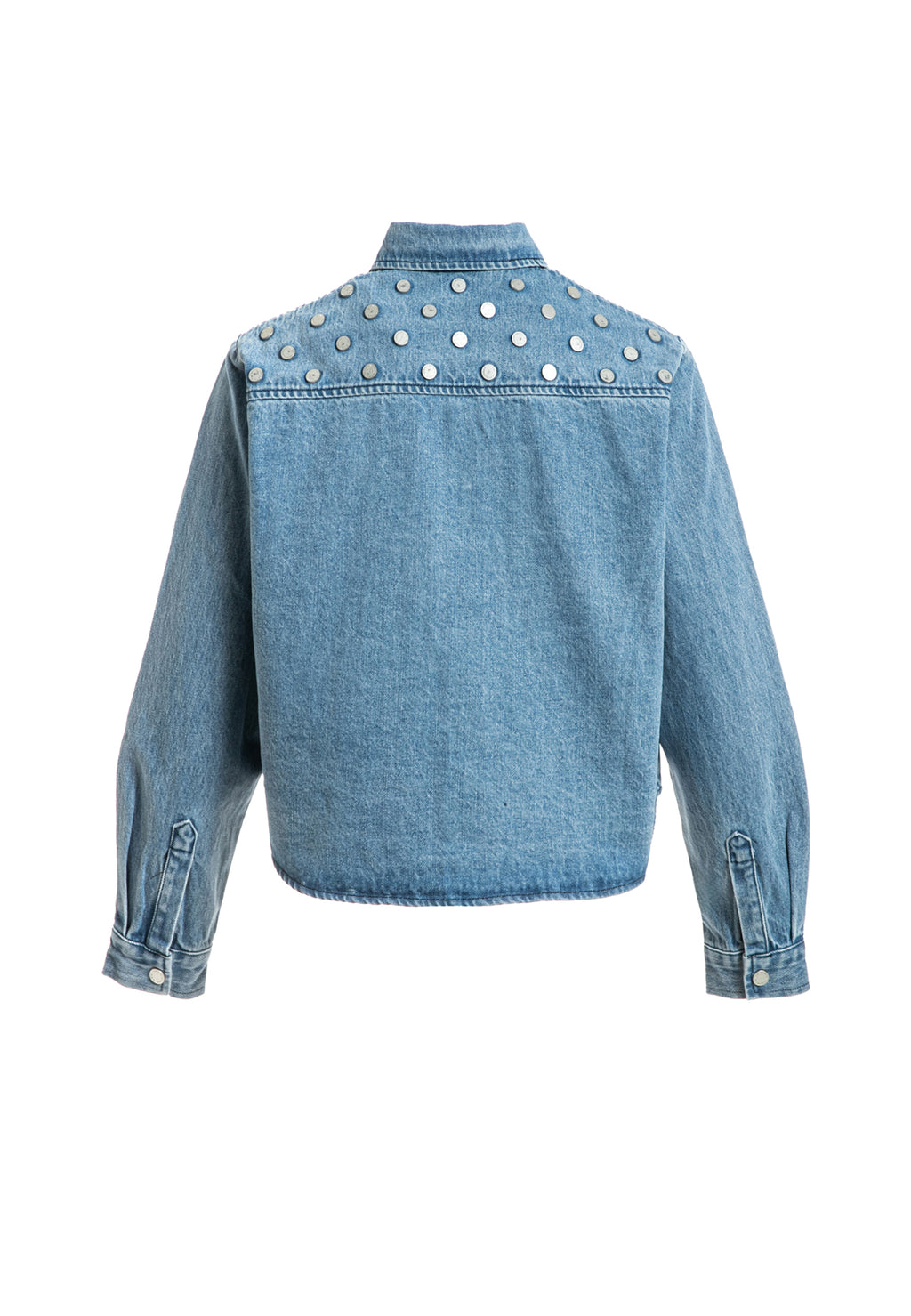 Sobrecamisa vaquera cropped con botones traseros | MWM
