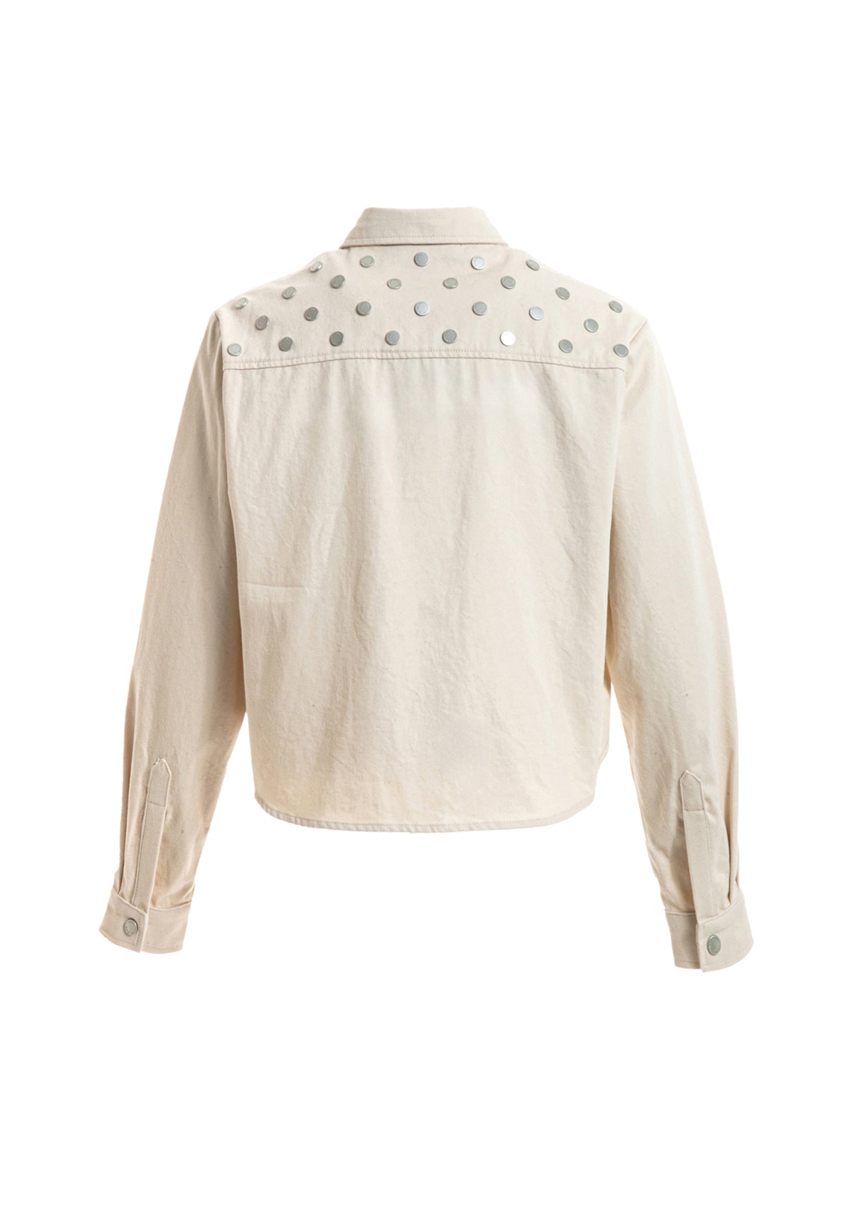 Sobrecamisa vaquera cropped con botones traseros | MWM