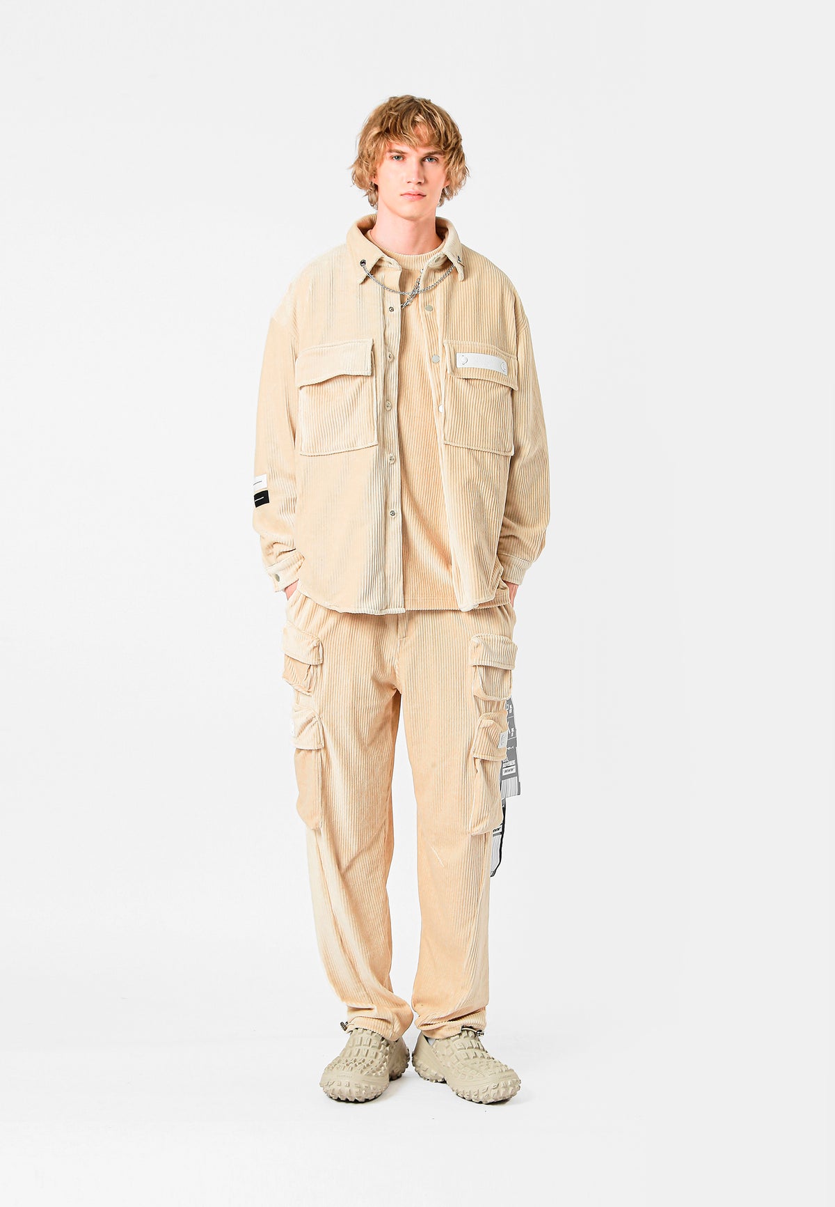 TEDDY OVERSHIRT WITH CHAIN