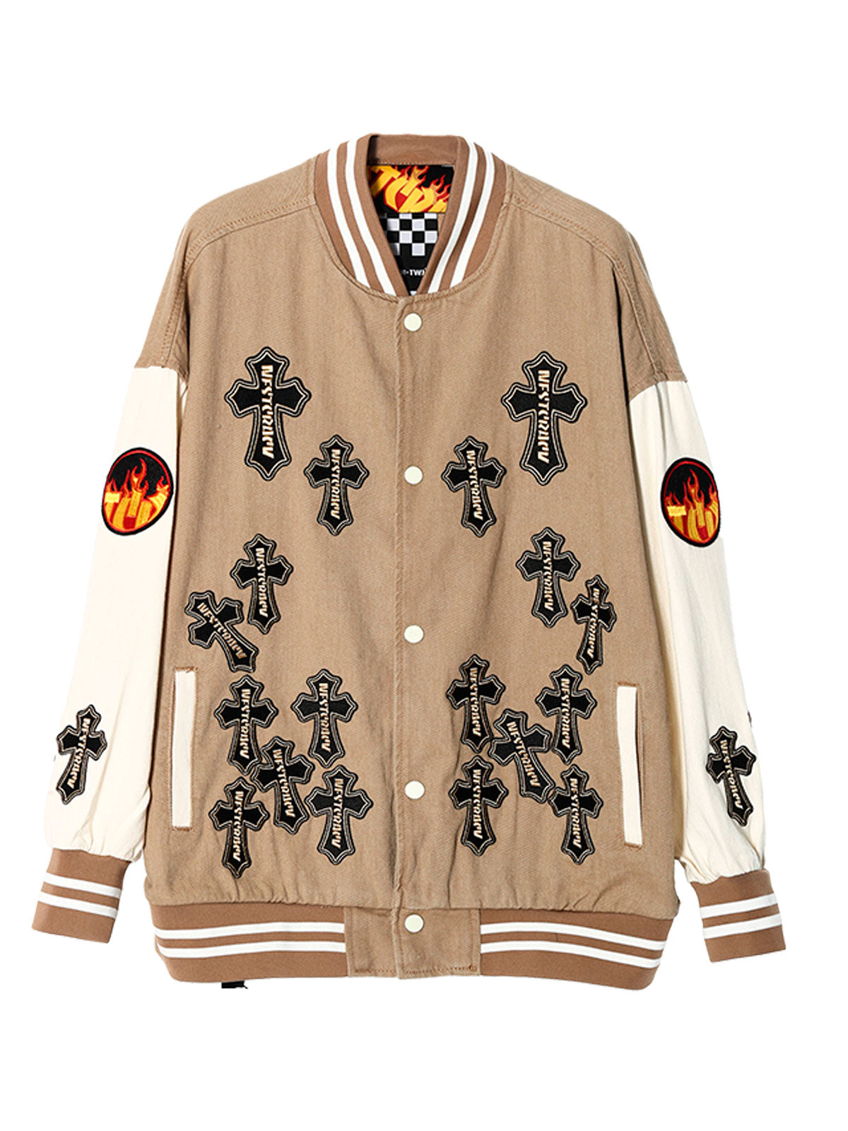 CHAQUETA BOMBER CON CRUCES