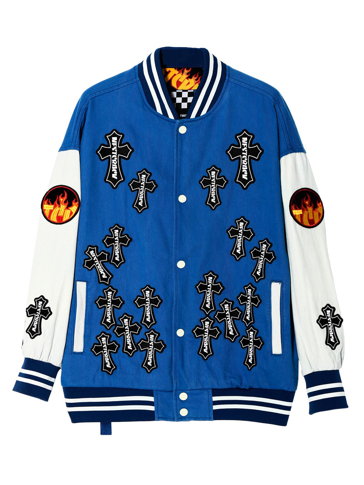 CHAQUETA BOMBER CON CRUCES