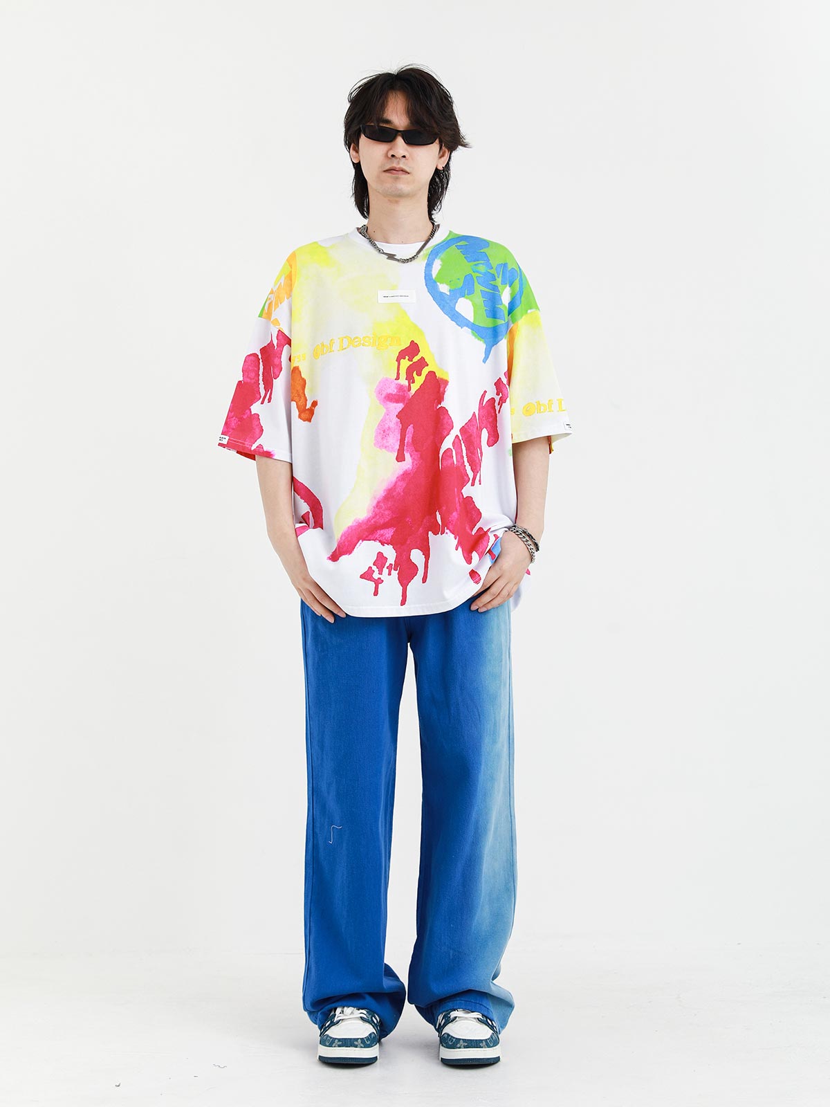 MULTICOLORED TIE-DYE T-SHIRT