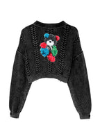 CABLE KNIT TEDDY JUMPER