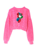 CABLE KNIT TEDDY JUMPER