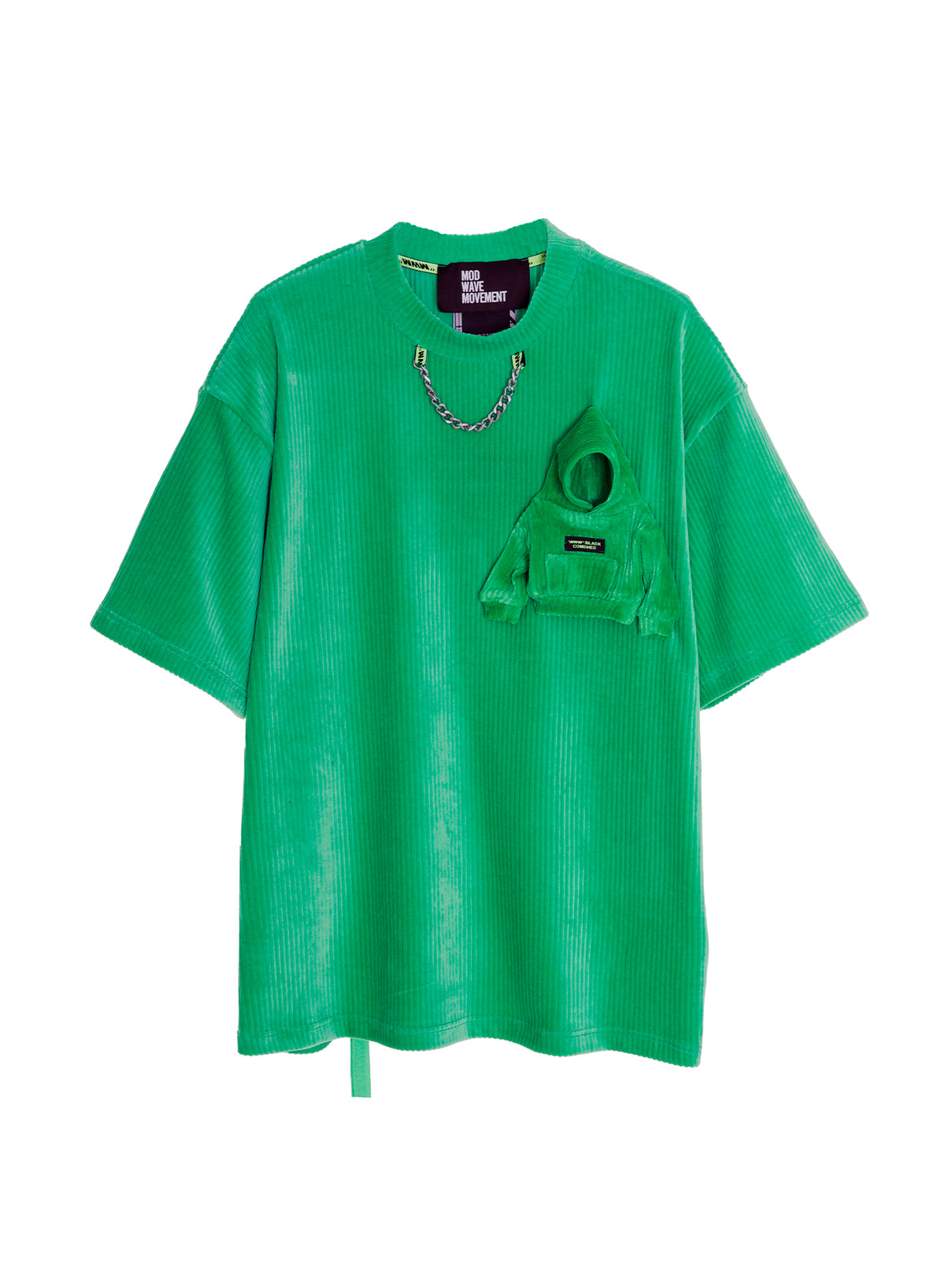 CAMISETA CON MINIATURA Y CADENA