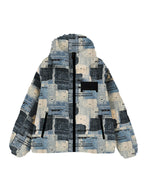 PATCHED COAT WITH HOOD