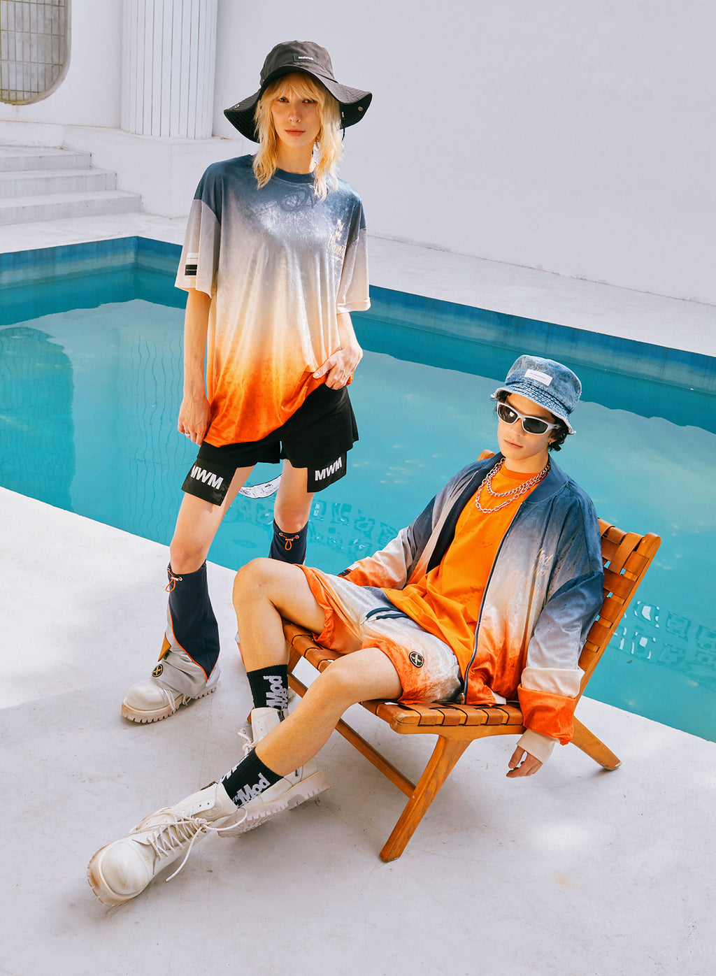 REVERSIBLE BOMBER JACKET MWM OMBRE EFFECT