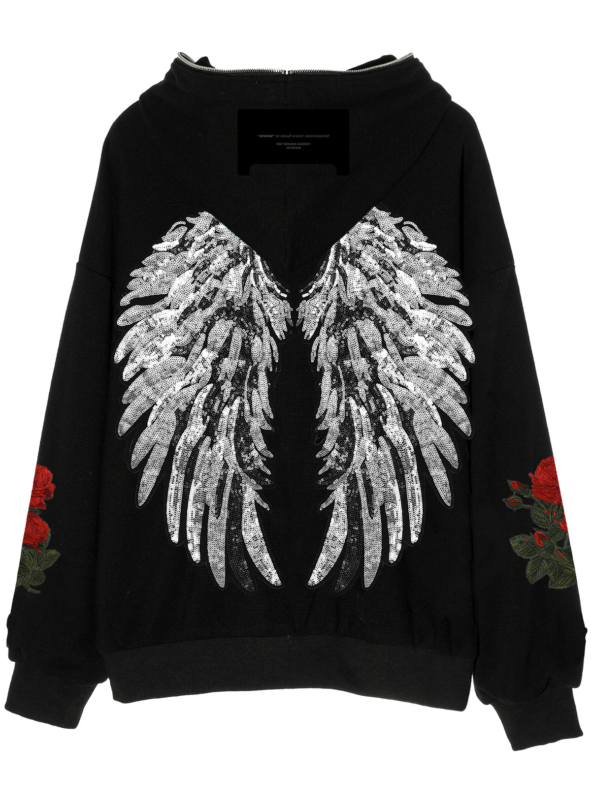 SUDADERA MWM ALAS WINGS&ROSES CON CAPUCHA