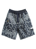 CHECKERED DENIM SHORTS MWM