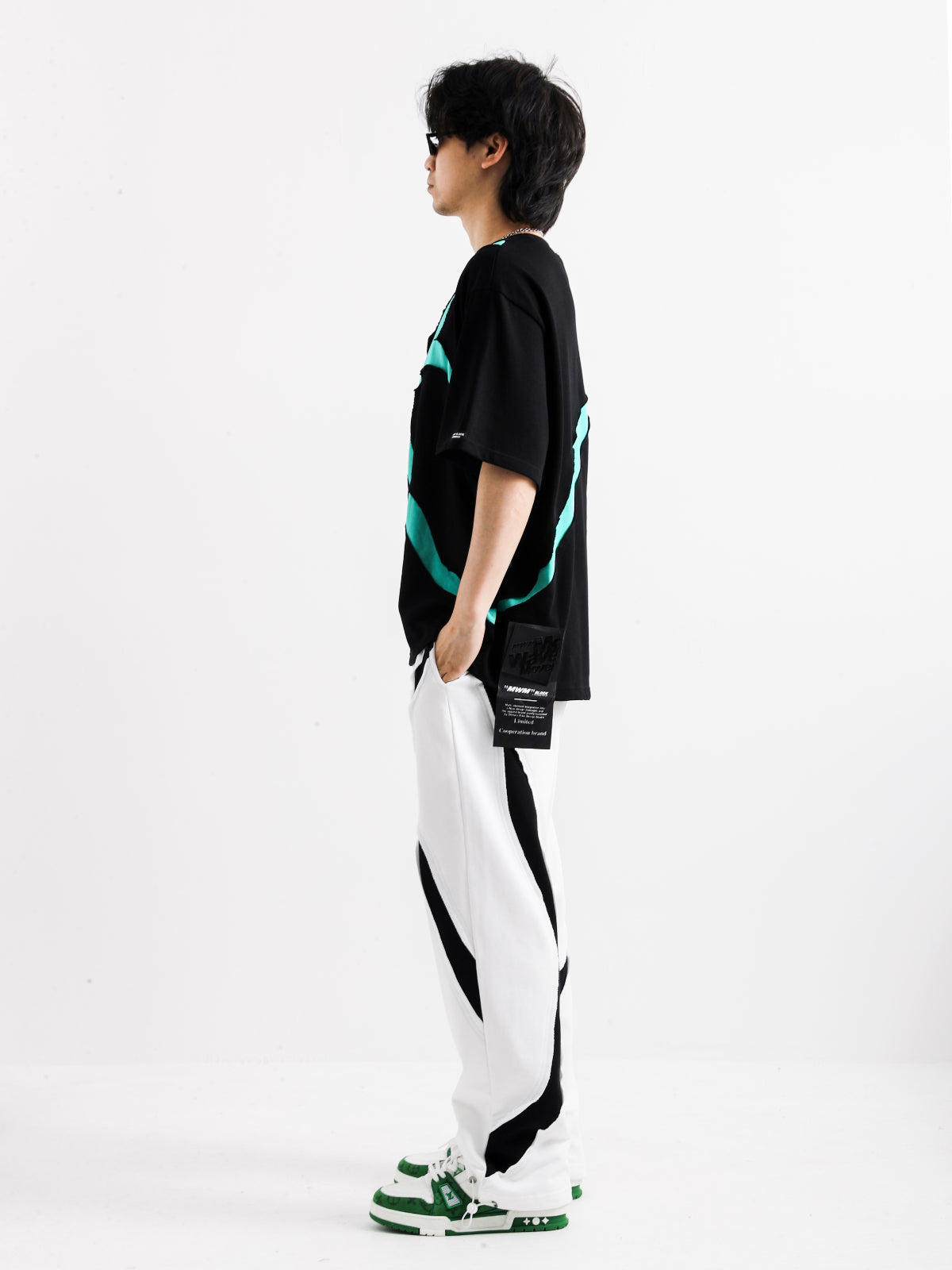 BLACK AND WHITE TROUSERS