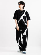 BLACK AND WHITE TROUSERS