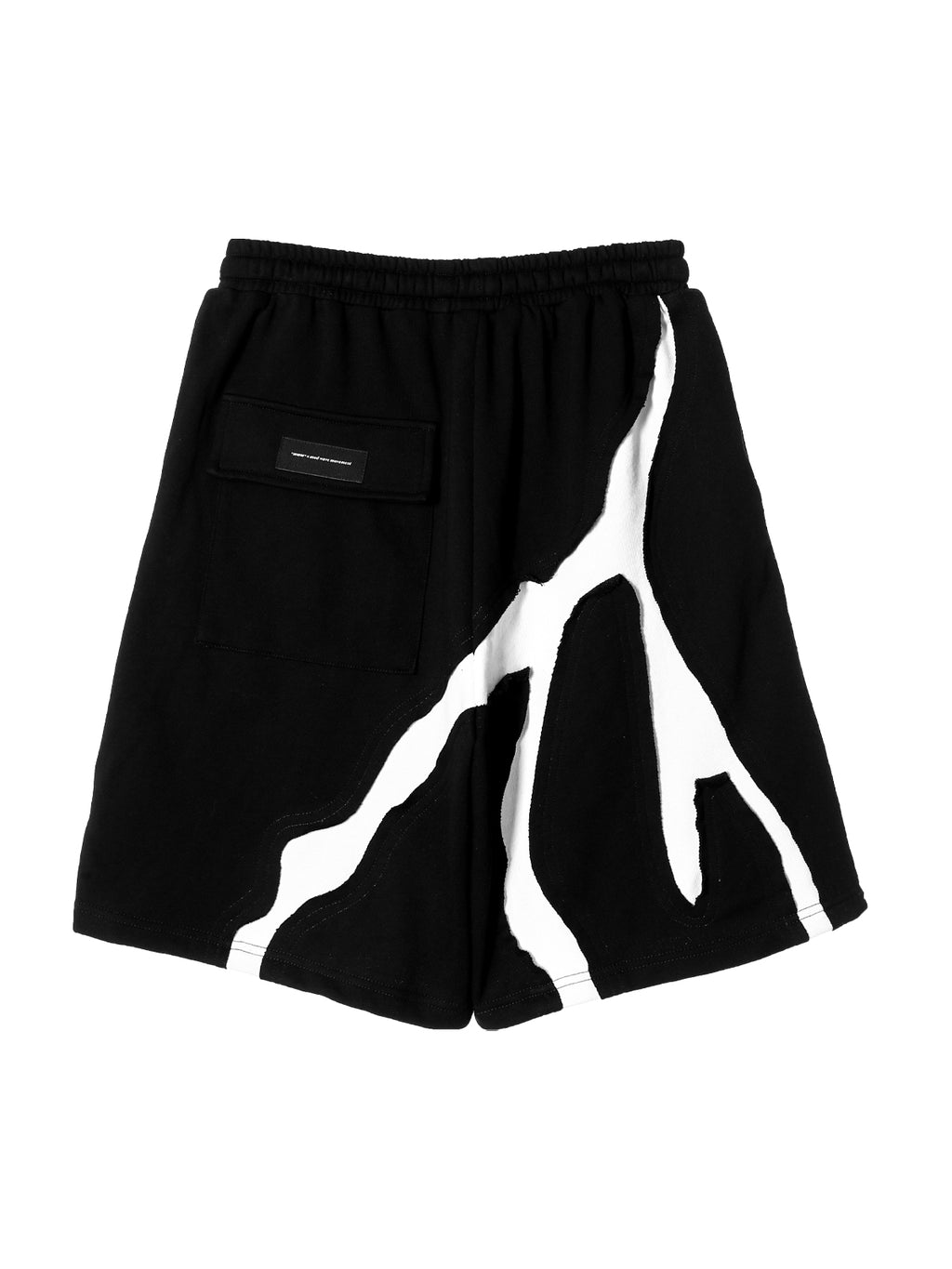 BLACK AND WHITE BERMUDA SHORTS