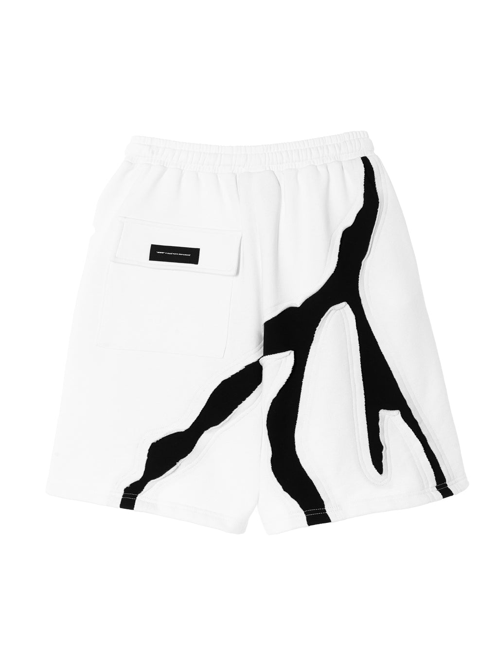 BLACK AND WHITE BERMUDA SHORTS