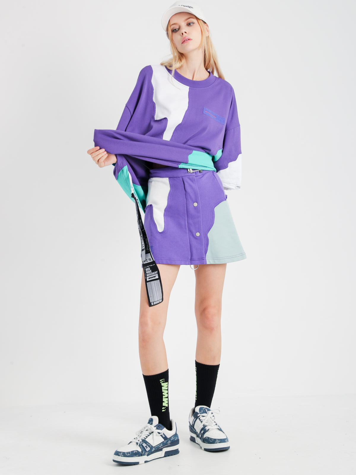 COLOR BLOCK SKIRT