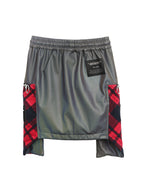 REFLECTIVE LACE-UP SKIRT