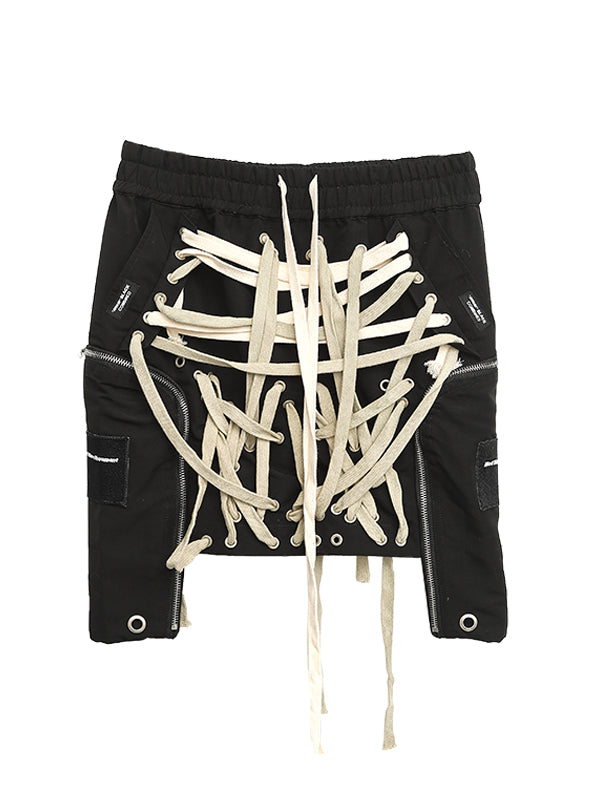 LACE-UP SKIRT