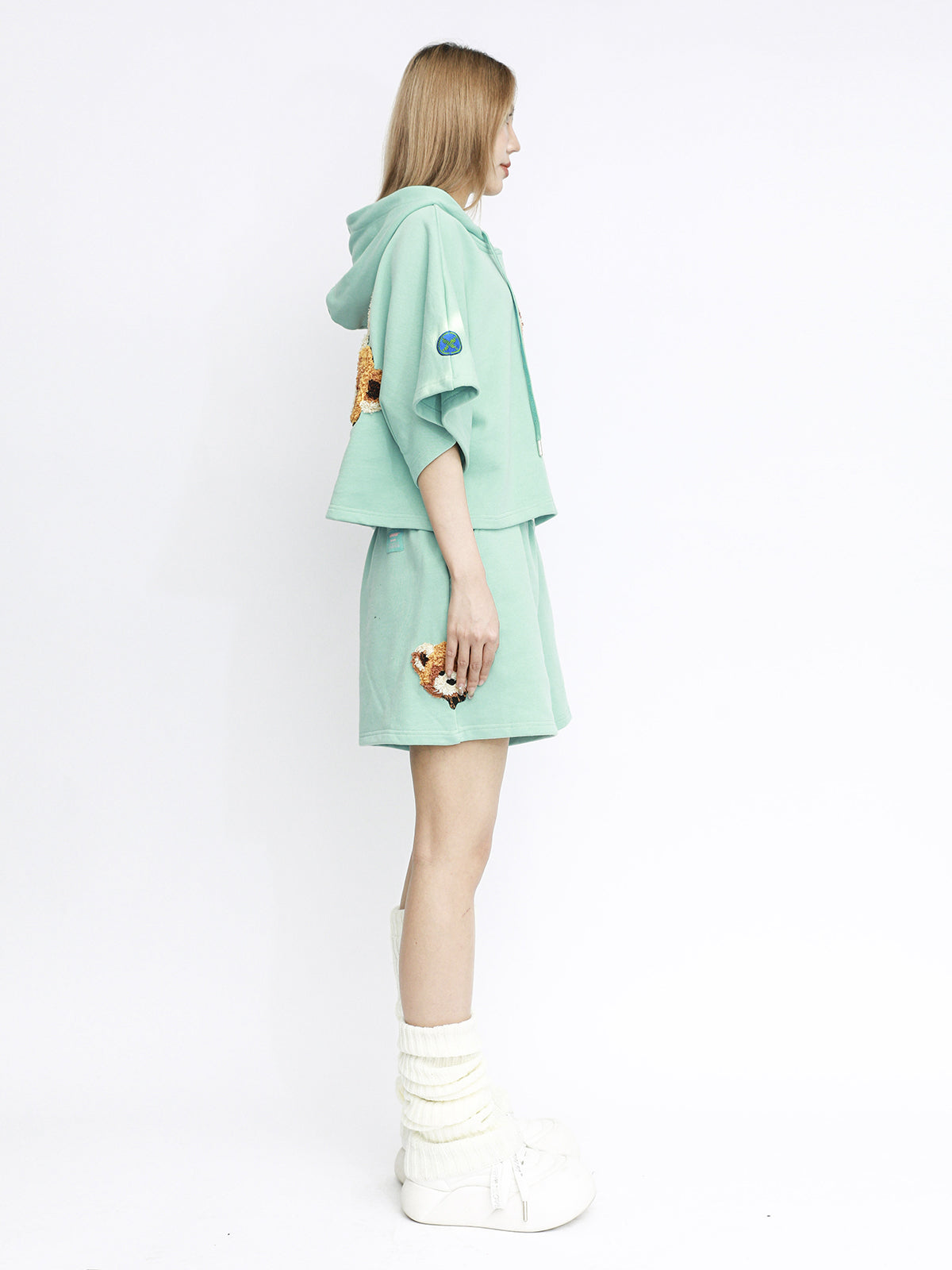 TEDDY CROPPED SWEATSHIRT